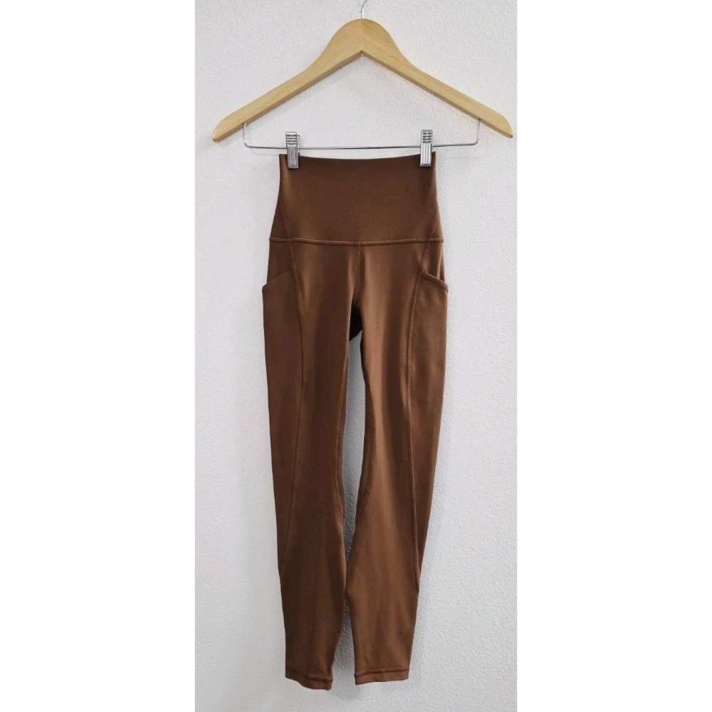 Lululemon Align High-Rise Legging Pockets Brown Size 0 23" Yoga Pilates Gym